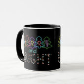 Fröhliche und helle Weihnachtsbeleuchtung Tasse (Vorderseite Links)