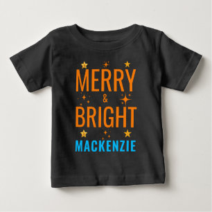 Fröhliche und helle Weihnachtsfeier: Feierliche Ge Baby T-shirt