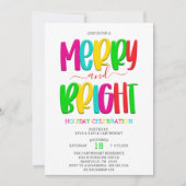 Fröhliche und helle Weihnachtsfeier-Party Einladun (Vorderseite)