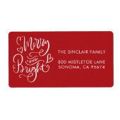 Fröhliche und helle Weihnachtsfeier-Rücksendeadres (Vorne)