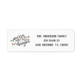 Fröhliche und helle Weihnachtsfeier-Rücksendeadres (Vorne)