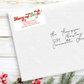 Fröhliche und helle Weihnachtsfeier-Rücksendeadres Adressaufkleber