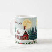 Fröhliche und helle Weihnachtsfeier-Tasse Kaffeetasse (Vorderseite Links)