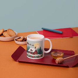 Fröhliche und helle Weihnachtsfeier-Tasse Kaffeetasse