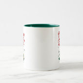 Fröhliche und helle Weihnachtsfeier-Tasse Zweifarbige Tasse (Mittel)
