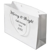 Fröhliche und helle Weihnachtsfeiertage ergänzen M Große Geschenktüte (Rückseite Schrägansicht)