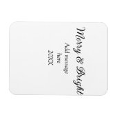 Fröhliche und helle Weihnachtsfeiertage ergänzen M Magnet (Horizontal)