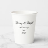 Fröhliche und helle Weihnachtsfeiertage ergänzen M Pappbecher (Rückseite)