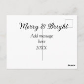 Fröhliche und helle Weihnachtsfeiertage ergänzen M Postkarte (Rückseite)
