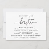 Fröhliche und helle Weihnachtsfeiertage-Party Einl Einladung (Vorderseite)