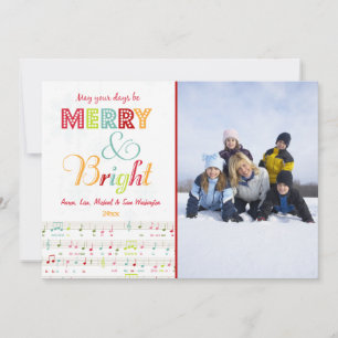 Fröhliche und helle Weihnachtsfotokarte Feiertagskarte
