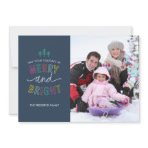 Fröhliche und helle Weihnachtsfotokarten