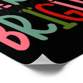 Fröhliche und helle Weihnachtsfrauen Mädchen Kinde Poster (Ecke)