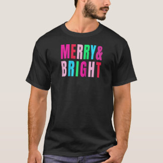 Fröhliche und helle Weihnachtsfrauen Mädchen Kinde T-Shirt