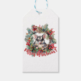 Fröhliche und helle Weihnachtsfreuden. Christmas. Geschenkanhänger