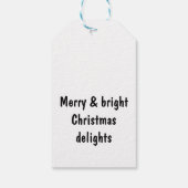 Fröhliche und helle Weihnachtsfreuden. Christmas. Geschenkanhänger (Rückseite)