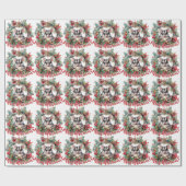 Fröhliche und helle Weihnachtsfreuden. Christmas. Geschenkpapier (Flach)