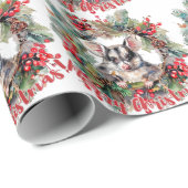 Fröhliche und helle Weihnachtsfreuden. Christmas. Geschenkpapier (Rolleneckpunkt)