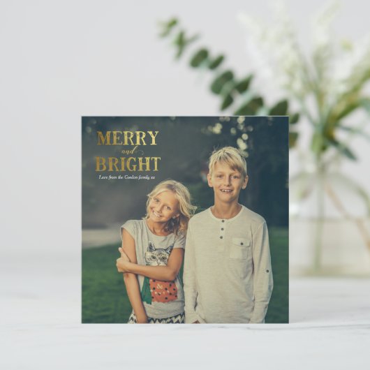 Fröhliche und helle Weihnachtskarte (Stehend Vorderseite)