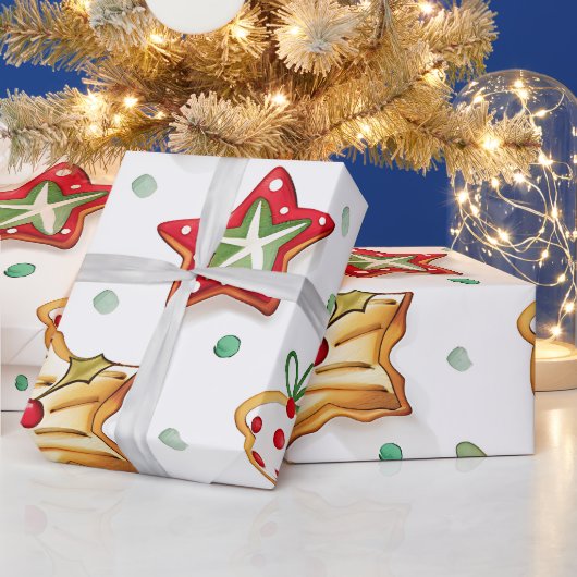 Fröhliche und helle Weihnachtskekse Geschenkpapier (Feiertage)