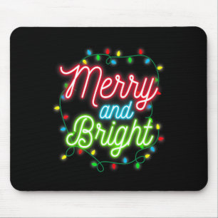 Fröhliche und helle Weihnachtsleuchten Familie Paj Mousepad