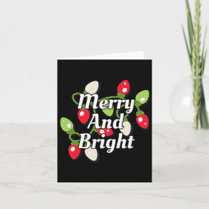 Fröhliche und helle Weihnachtsleuchten und Dekorat Karte