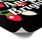 Fröhliche und helle Weihnachtsleuchten und Dekorat Poster (Ecke)