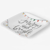 Fröhliche und helle WeihnachtsLICHT feierlich Pappteller (Gewinkelt)