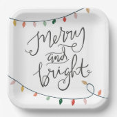 Fröhliche und helle WeihnachtsLICHT feierlich Pappteller (Vorderseite)
