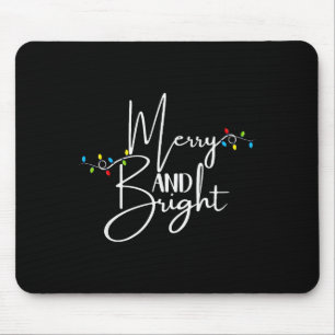 Fröhliche und helle Weihnachtslichter Familien-Pyj Mousepad