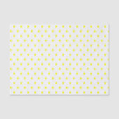 Fröhliche und hellgelbe Sterne auf weißem Urlaub Seidenpapier (Vorderseite)