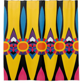 Fröhliche und lebhafte Abstrakte Symmetrie Duschvorhang