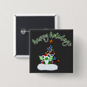 Fröhliche und magische Weihnachten mit einer Drach Button (Vorne & Hinten)