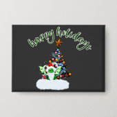 Fröhliche und magische Weihnachten mit einer Drach Button (Vorderseite)