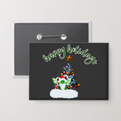 Fröhliche und magische Weihnachten mit einer Drach Button (Vorderseite/Rückseite)