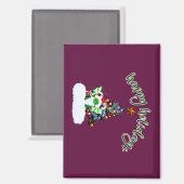 Fröhliche und magische Weihnachten mit einer Drach Magnet (Vorderseite/Rückseite)