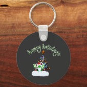 Fröhliche und magische Weihnachten mit einer Drach Schlüsselanhänger (Vorderseite)