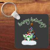 Fröhliche und magische Weihnachten mit einer Drach Schlüsselanhänger (Vorderseite)