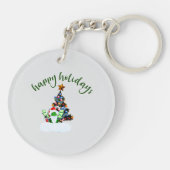 Fröhliche und magische Weihnachten mit einer Drach Schlüsselanhänger (Rückseite)