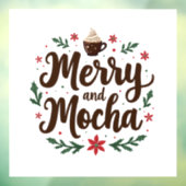 Fröhliche und mocha Drink Weihnachtskaffee Weihnac Fensteraufkleber (Blatt 3)