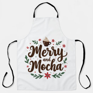 Fröhliche und mocha Drink Weihnachtskaffee Weihnac Schürze