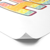 Fröhliche und positive Kindertypografie Poster (Ecke)