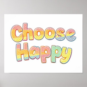 Fröhliche und positive Kindertypografie Poster