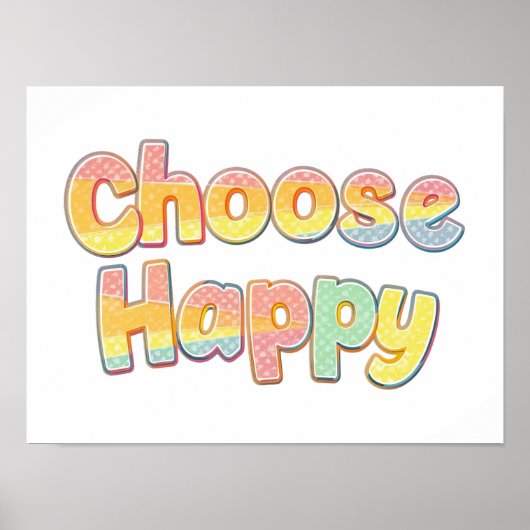 Fröhliche und positive Kindertypografie Poster (Vorne)
