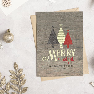 Fröhliche und strahlende Retro-Weihnachten Feiertagskarte