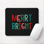 Fröhliche und strahlende Weihnachten Frauen Mädche Mousepad (Mit Mouse)