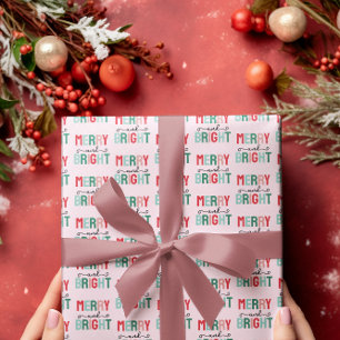 Fröhliche und strahlende Weihnachten Geschenkpapier