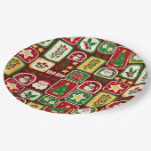 Fröhliche und strahlende Weihnachten Pappteller (Schrägansicht)