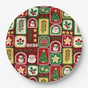 Fröhliche und strahlende Weihnachten  Pappteller