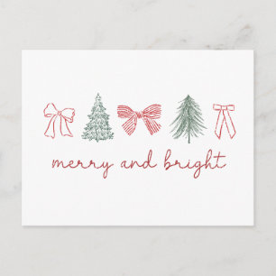 Fröhliche und strahlende Weihnachten  Postkarte